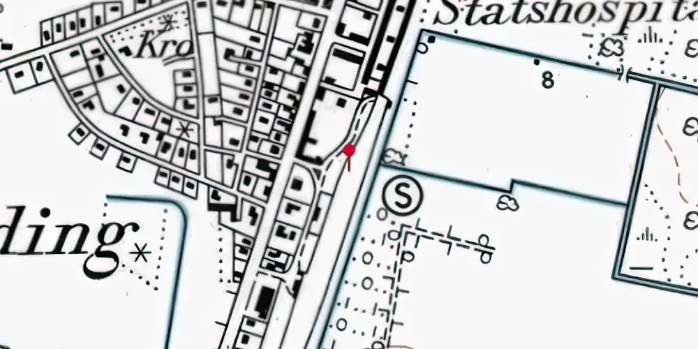 Historisk kort over Hviding Trinbræt