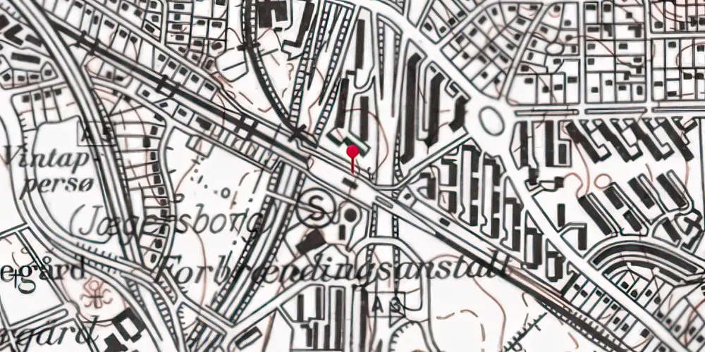 Historisk kort over Jægersborg Lokalbane Station