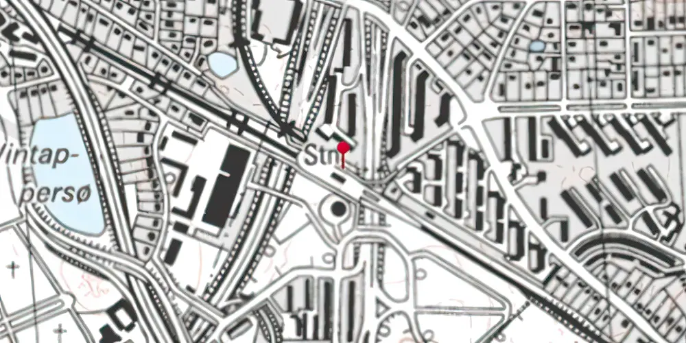 Historisk kort over Jægersborg Lokalbane Station