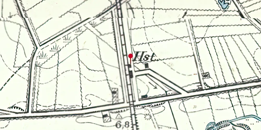 Historisk kort over Brøns Station [1887-1967]