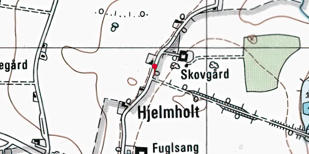 Historisk kort over Egholm Trinbræt