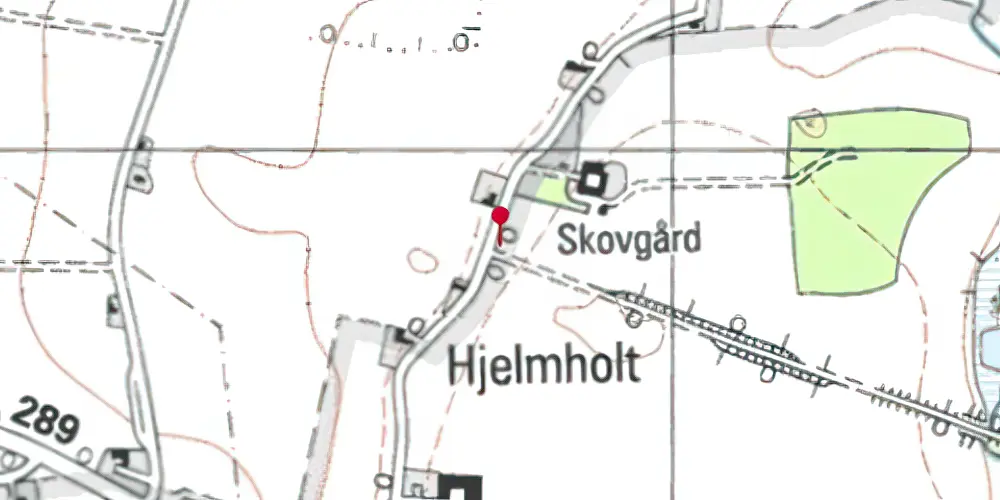 Historisk kort over Egholm Trinbræt