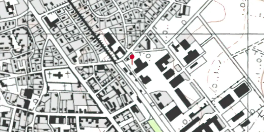 Historisk kort over Skærbæk Amtsbanegård