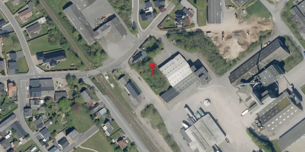 Historisk kort over Skærbæk Amtsbanegård