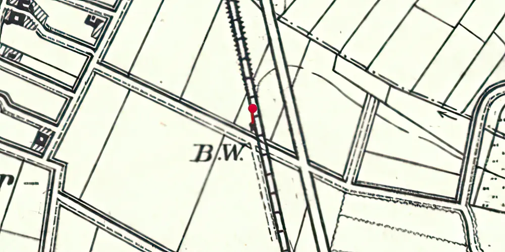 Historisk kort over Vollum Billetsalgssted [1900-1957]