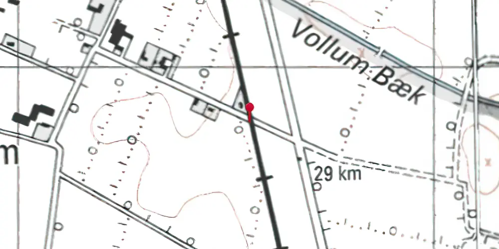 Historisk kort over Vollum Trinbræt