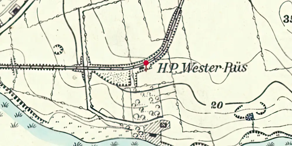 Historisk kort over Vesterris Trinbræt