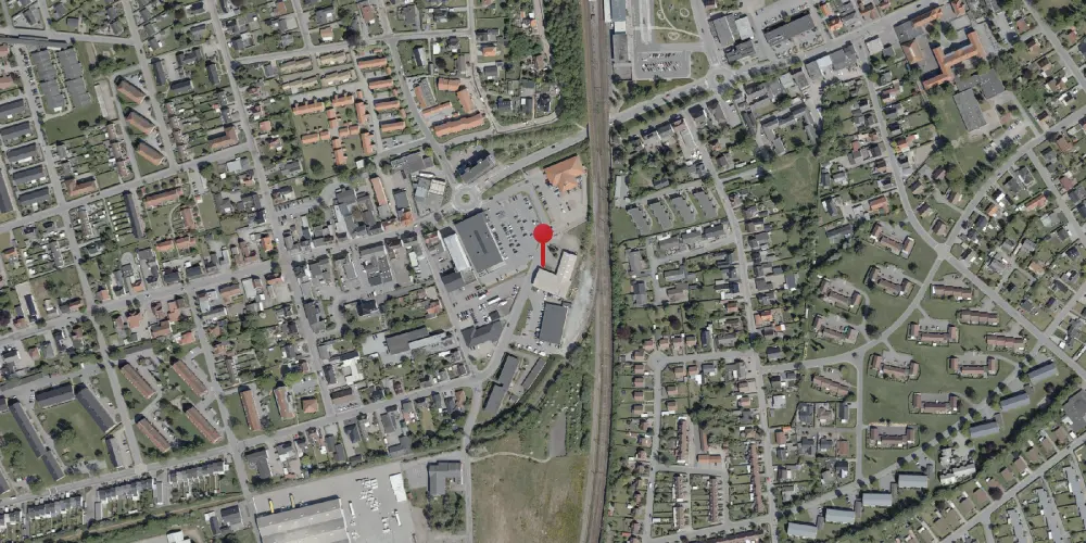 Historisk kort over Vojens Amtsbanegård Historisk kort over Vojens Amtsbanegård