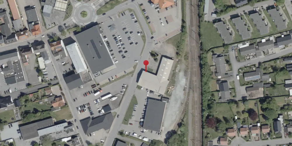 Historisk kort over Vojens Amtsbanegård Historisk kort over Vojens Amtsbanegård