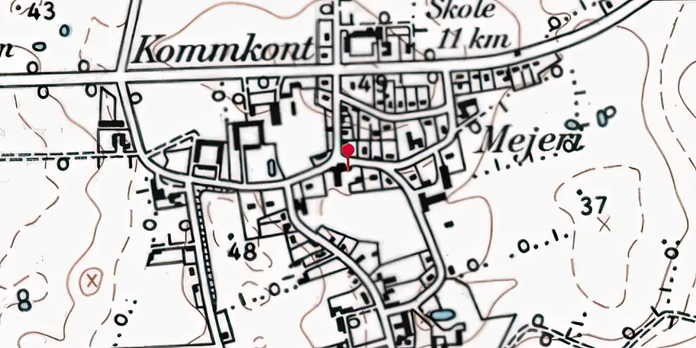 Historisk kort over Sønder Vilstrup Station