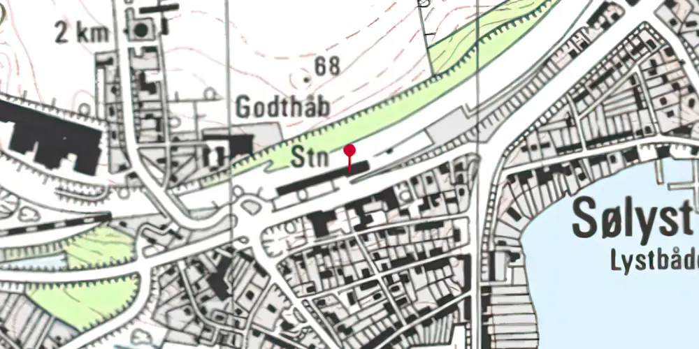 Historisk kort over Skanderborg Station Historisk kort over Skanderborg Station