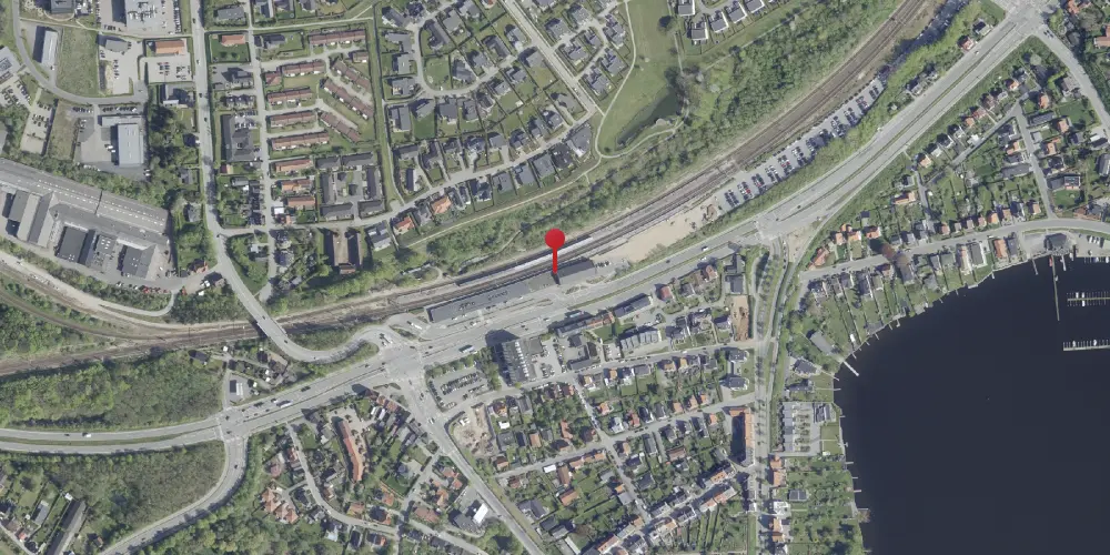 Historisk kort over Skanderborg Station Historisk kort over Skanderborg Station