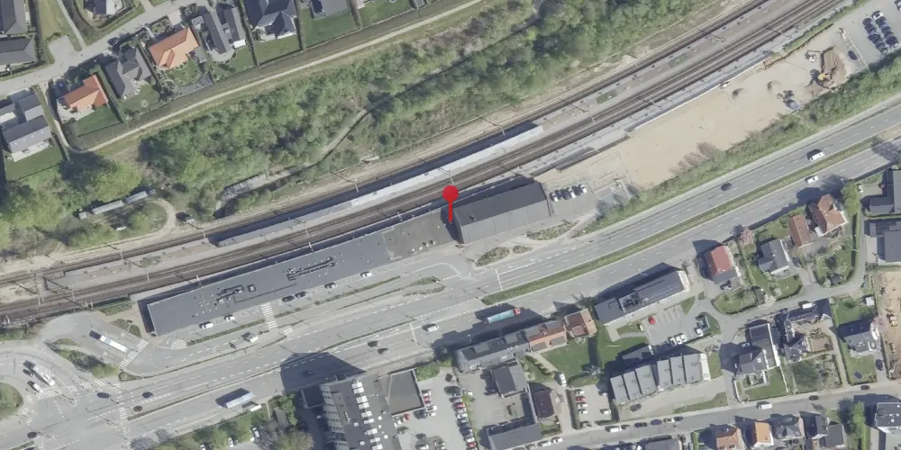 Historisk kort over Skanderborg Station Historisk kort over Skanderborg Station