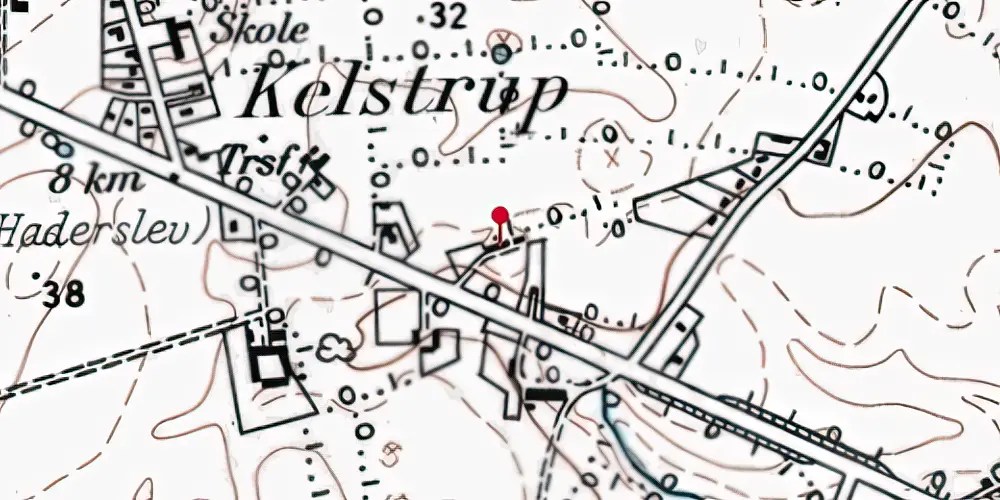 Historisk kort over Kelstrup Bad Station Historisk kort over Kelstrup Bad Station