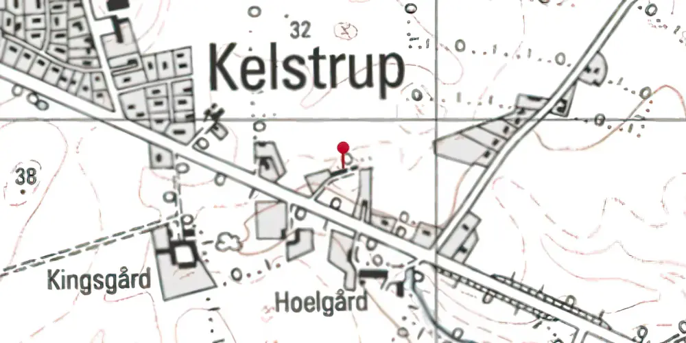 Historisk kort over Kelstrup Bad Station Historisk kort over Kelstrup Bad Station