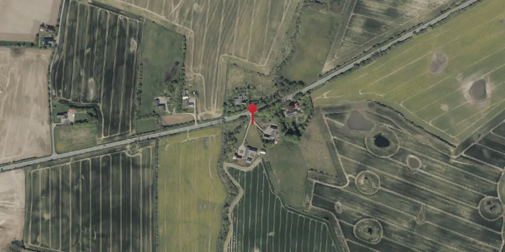 Historisk kort over Olufskær Trinbræt med Sidespor