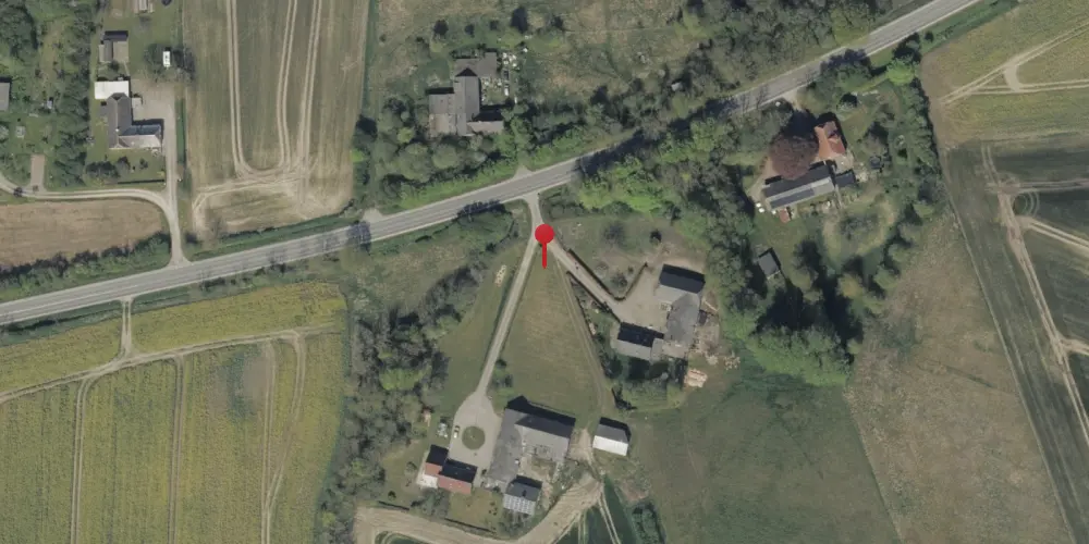 Historisk kort over Olufskær Trinbræt med Sidespor