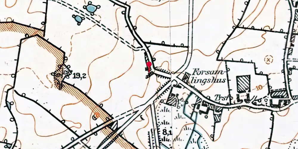 Historisk kort over Hyrup Station