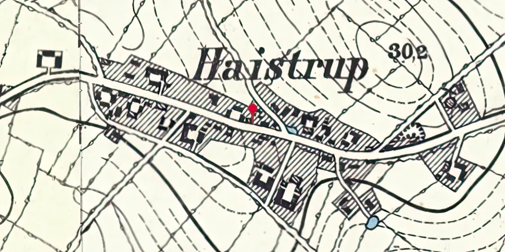 Historisk kort over Hajstrup Trinbræt