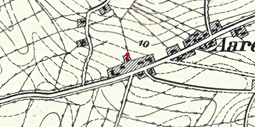 Historisk kort over Årøsund By Trinbræt med Sidespor Historisk kort over Årøsund By Trinbræt med Sidespor