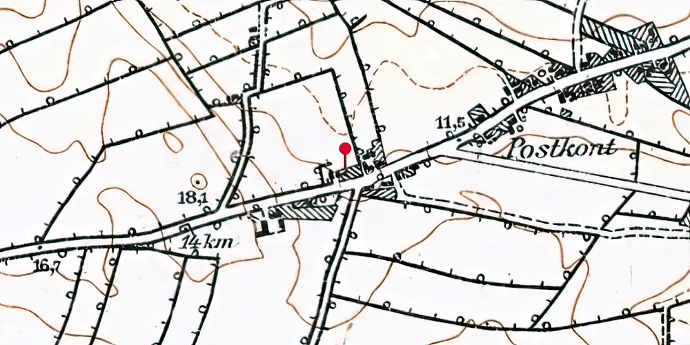 Historisk kort over Årøsund By Trinbræt med Sidespor Historisk kort over Årøsund By Trinbræt med Sidespor