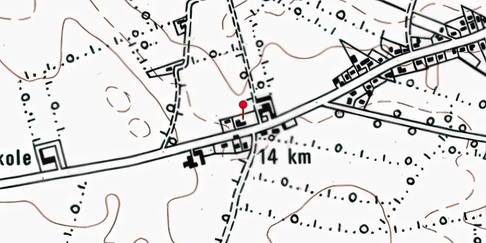 Historisk kort over Årøsund By Trinbræt med Sidespor Historisk kort over Årøsund By Trinbræt med Sidespor