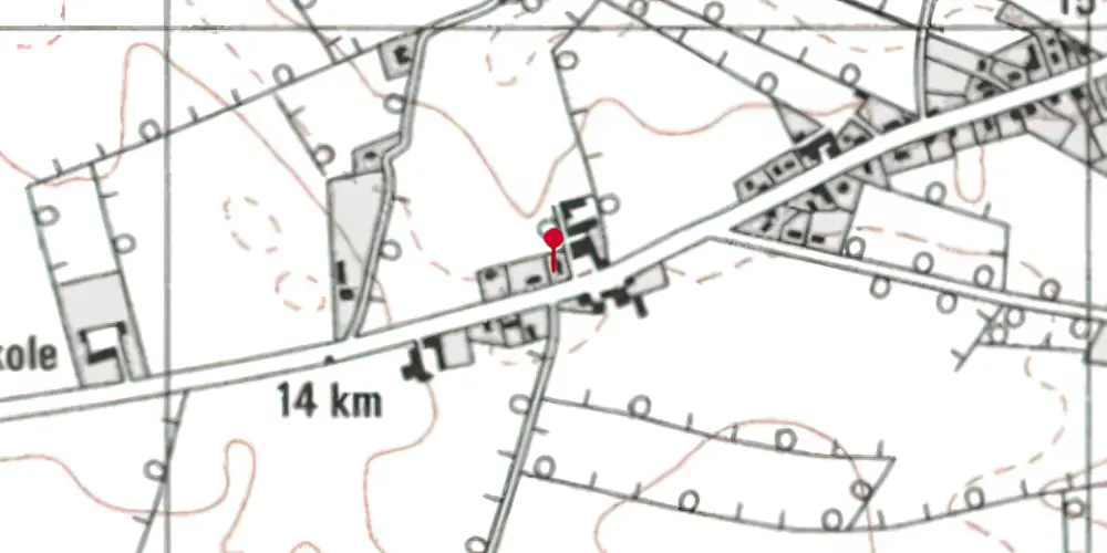 Historisk kort over Årøsund By Trinbræt med Sidespor Historisk kort over Årøsund By Trinbræt med Sidespor