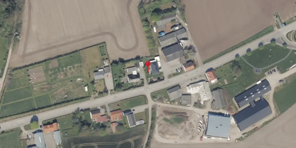 Historisk kort over Årøsund By Trinbræt med Sidespor Historisk kort over Årøsund By Trinbræt med Sidespor