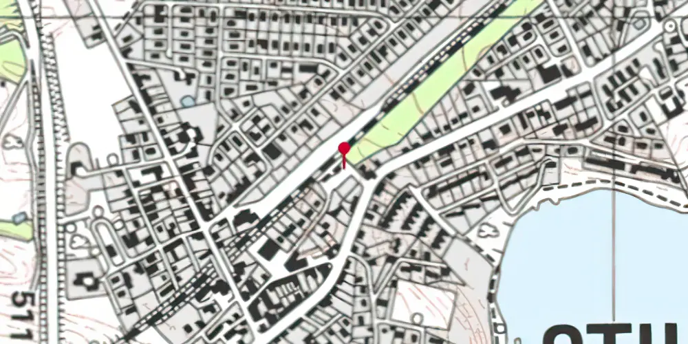 Historisk kort over Stilling Station [1924-1974]