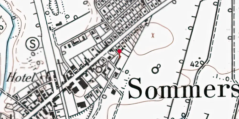 Historisk kort over Sommersted Amtsbanegård Historisk kort over Sommersted Amtsbanegård