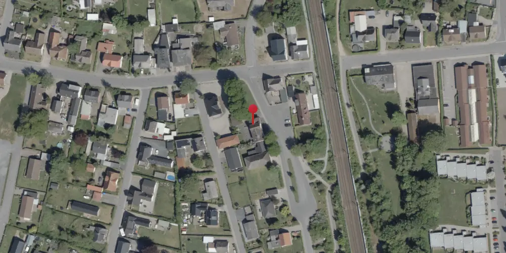 Historisk kort over Over-Jerstal Amtsbanegård