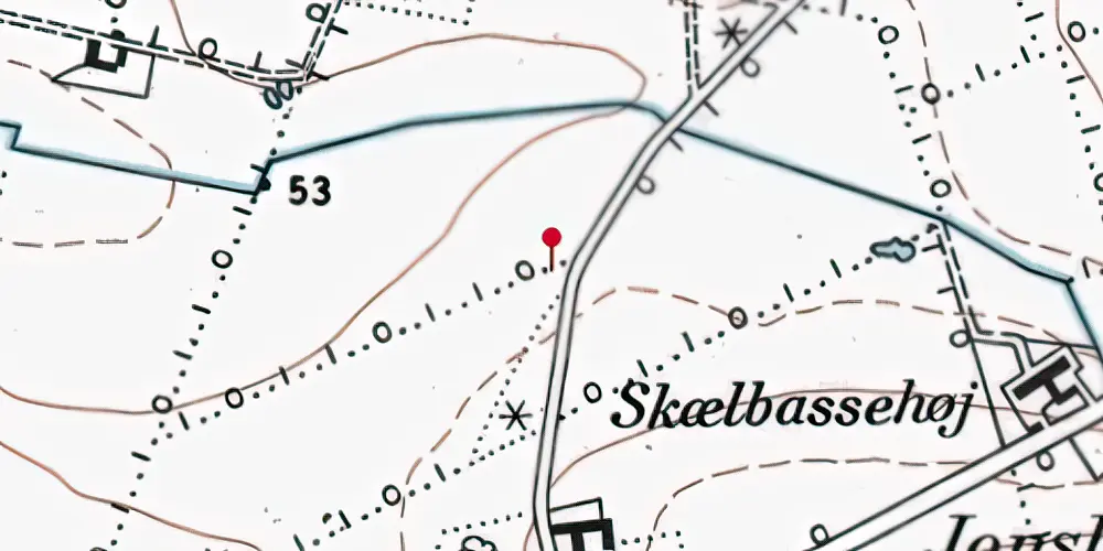 Historisk kort over Østergårde Holdeplads med sidespor Historisk kort over Østergårde Holdeplads med sidespor