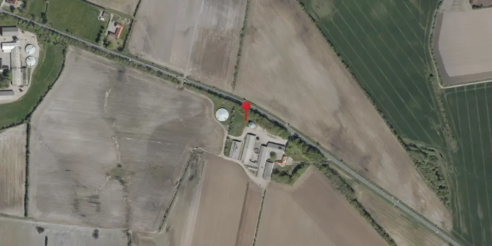 Historisk kort over Gravlund Trinbræt med Sidespor Historisk kort over Gravlund Trinbræt med Sidespor