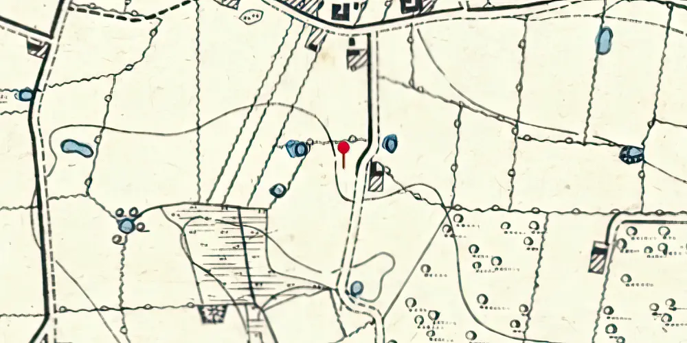 Historisk kort over Fjersted Trinbræt med Sidespor Historisk kort over Fjersted Trinbræt med Sidespor