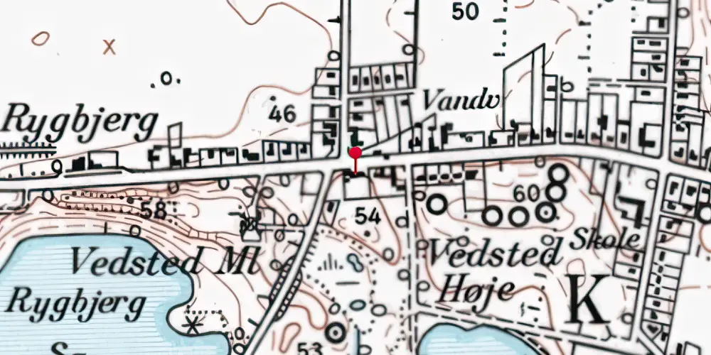 Historisk kort over Slukefter Stationskro Historisk kort over Slukefter Stationskro