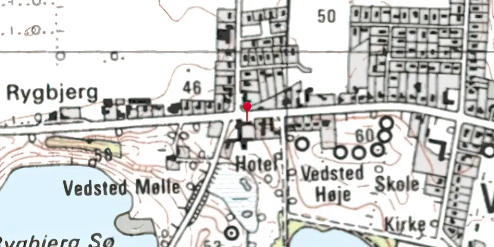 Historisk kort over Slukefter Stationskro Historisk kort over Slukefter Stationskro