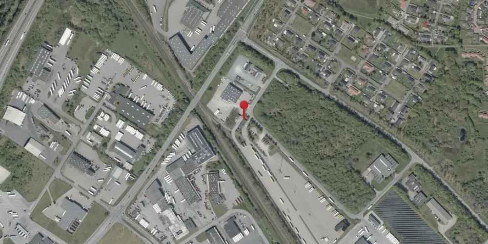 Historisk kort over Padborg Kombiterminal