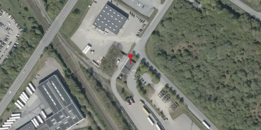 Historisk kort over Padborg Kombiterminal