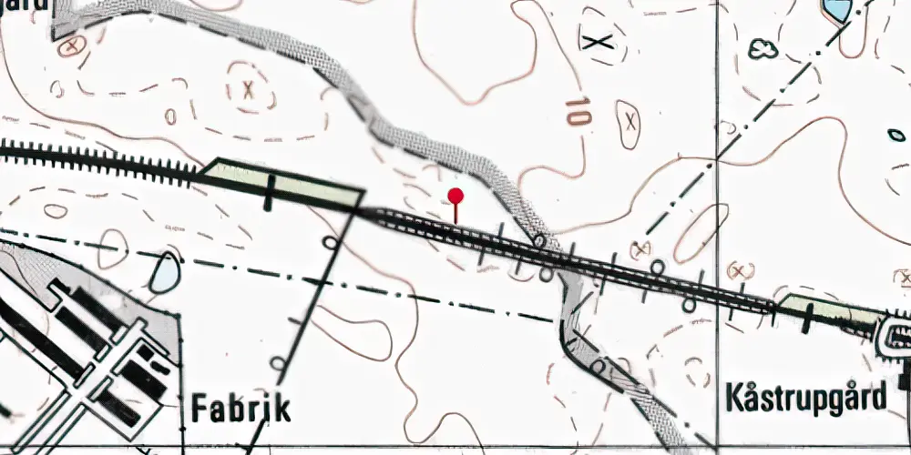 Historisk kort over Kalundborg Øst Trinbræt