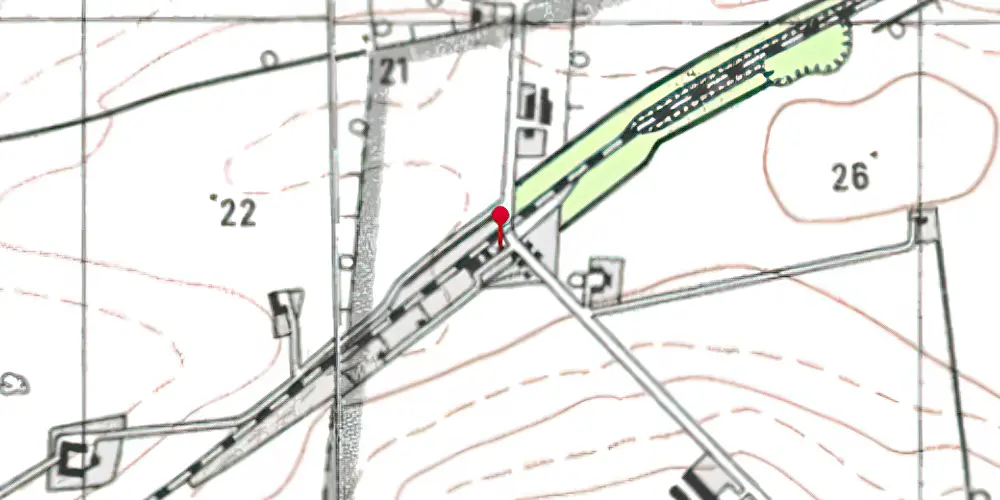 Historisk kort over Ålsø Billetsalgssted [1876-1889]