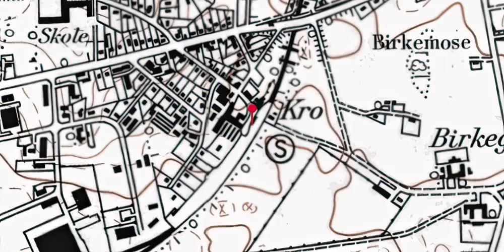 Historisk kort over Hasselager Trinbræt