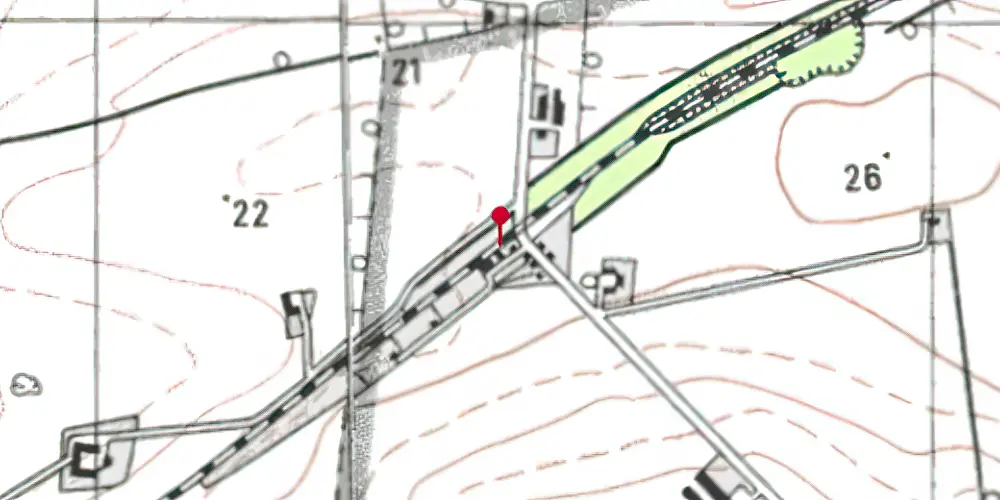 Historisk kort over Ålsø Trinbræt