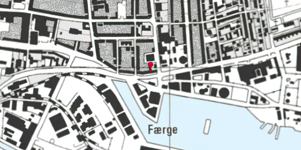 Historisk kort over Horsens Havn Trinbræt [1956-1967]