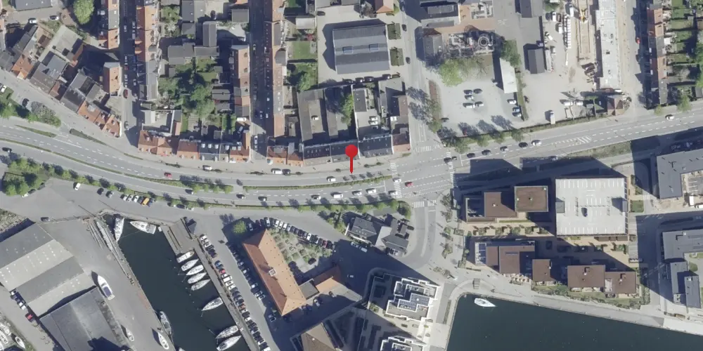 Historisk kort over Horsens Havn Trinbræt [1956-1967]