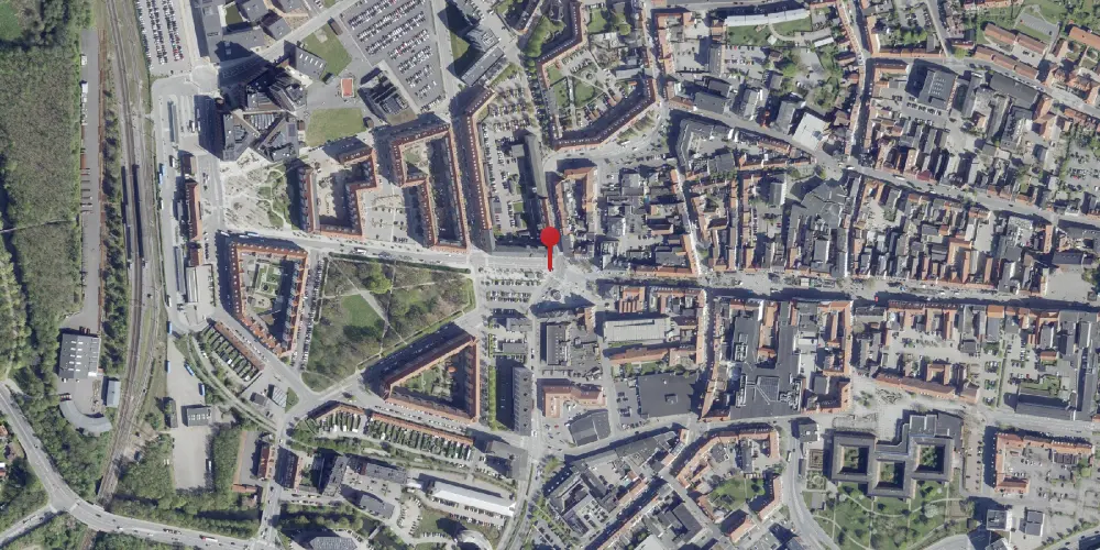 Historisk kort over Horsens Banegård [1868-1929]