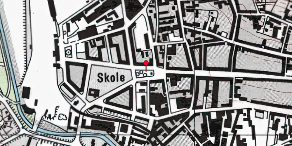 Historisk kort over Horsens Privatbanestation