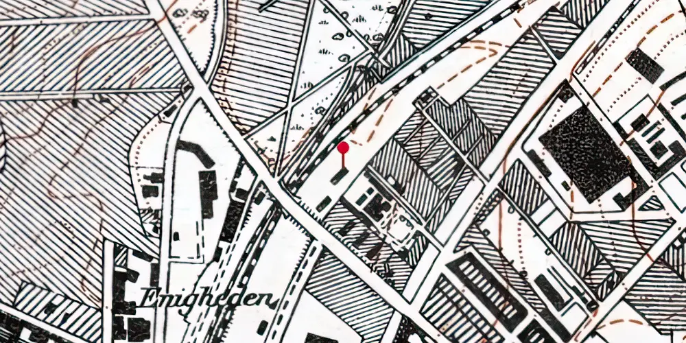 Historisk kort over Lersøen Godsbanegård Historisk kort over Lersøen Godsbanegård