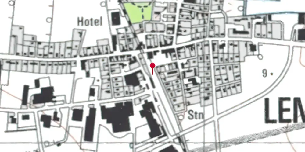 Historisk kort over Lem Trinbræt