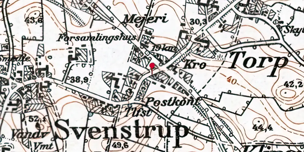 Historisk kort over Svenstrup (Als) Stationskro Historisk kort over Svenstrup (Als) Stationskro