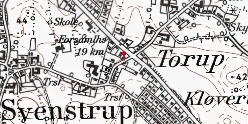 Historisk kort over Svenstrup (Als) Stationskro Historisk kort over Svenstrup (Als) Stationskro